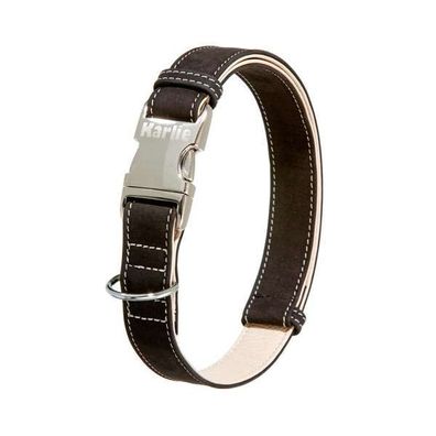 Karlie Buffalo Ultra Halsband - Schwarz/Hellbeige 40 mm / 55-75 cm