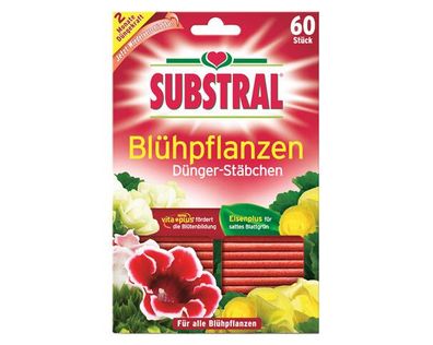 Substral Dünger-Stäbchen für Blühpflanzen mit Eisen-Plus und 2 Monate