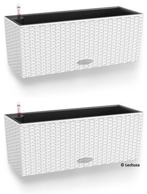 2 x LECHUZA® Blumenkasten Balconera Cottage 50 Weiß Artikel EAN 4008789156006