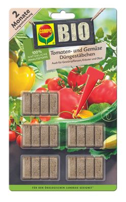 COMPO BIO Tomaten- und Gemüse Düngestäbchen, 20 Stück