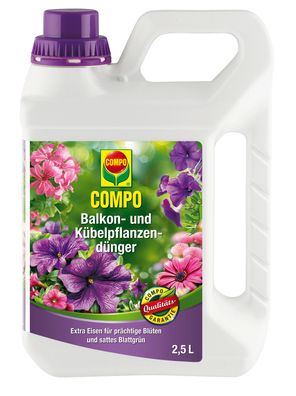 COMPO Balkon- und Kübelpflanzendünger, 2,5 Liter