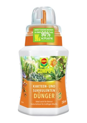 COMPO Kakteen- und Sukkulentendünger, auch für Bonsai, 250 ml