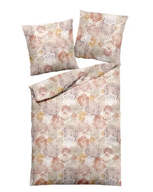 Dormisette Edel Biber Bettwäsche 155x220 Mandala Orient beige rost 2936-20