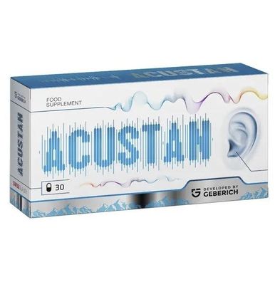 Acustan Kapseln für Ohren Ginkgo Magnesium L-Arginin B-Vitamine Antioxidans Vegan