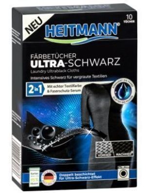 Heitmann Ultra Black Textilfärbetücher, 10er Pack