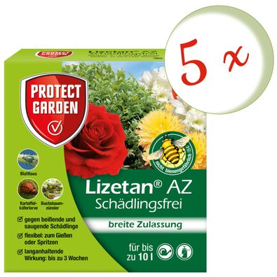 5 x SBM Protect Garden Lizetan® AZ Schädlingsfrei, 30 ml