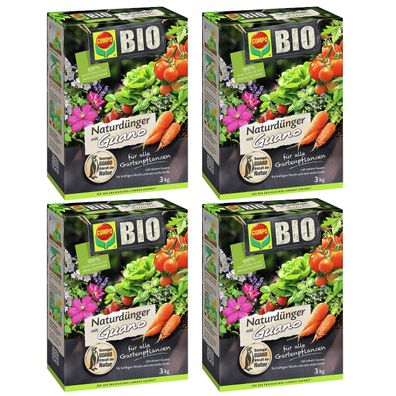 4 x COMPO BIO NaturDünger Guano, 3 kg