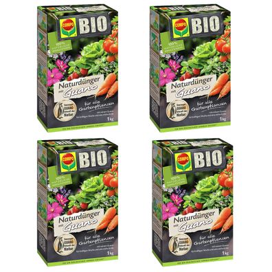 4 x COMPO BIO NaturDünger Guano, 1 kg