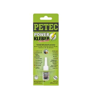 Petec Power Kleber blitzschnell 3 g Flasche