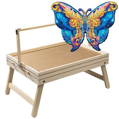 HI Puzzletisch 66198 mit LED Beleuchtung + Holzpuzzle Schmetterling 66204