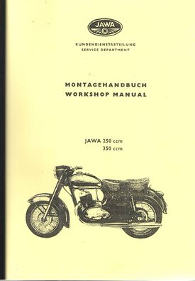 Reparaturanleitung Jawa Motorräder, 250 ccm, 1 Zylinder , 350 ccm , 2 Zylinder