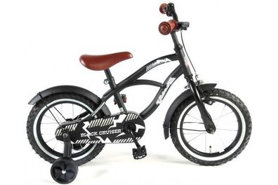 Volare Black Cruiser Kinderfahrrad - Jungen - 14 Zoll - Schwarz - 95% zusammengebaut