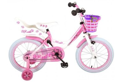 Volare Rose Kinderfahrrad - Mädchen - 16 Zoll - Pink/Weiß - 95% zusammengebaut