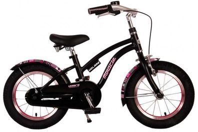 Volare Miracle Cruiser Kinderfahrrad - Mädchen - 14 Zoll - Mattschwarz - Prime Collec