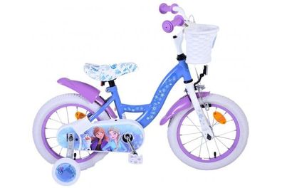 Disney Frozen 2 Kinderfahrrad - Mädchen - 14 zoll- Blau / Lila