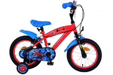 Ultimate Spider-Man Kinderfahrrad - Jungen - 14 Zoll - Blau/Rot - Zweihandbremsen