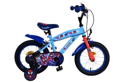 Spidey Kinderfahrrad - Jungen - 14 Zoll - Blau Rot - Zweihandbremsen