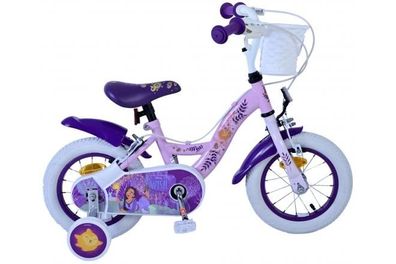 Disney Wish Kinderfahrrad - Mädchen - 12 Zoll - Lila - Zwei Handbremsen