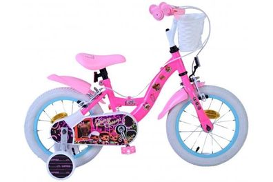 LOL Surprise Kinderfahrrad - Mädchen - 14 Zoll - Rosa - Zweihandbremsen