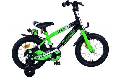 Volare Sportivo Kinderfahrrad - Jungen - 14 Zoll - Grün Schwarz