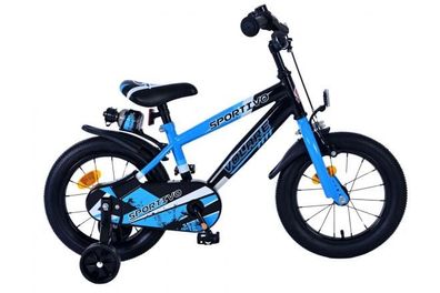 Volare Sportivo Kinderfahrrad - Jungen - 14 Zoll - Blau Schwarz