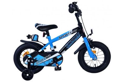 Volare Sportivo Kinderfahrrad - Jungen - 12 Zoll - Blau Schwarz