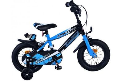 Volare Sportivo Kinderfahrrad - Jungen - 12 Zoll - Blau Schwarz - Zweihandbremsen