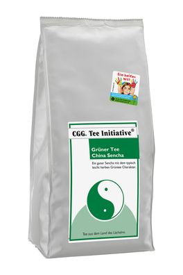 Abraham`s Tea House 1kg China Sencha loser grüner Tee Initiative