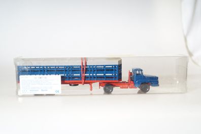 1:87 S.E.S. (SES) Minicar 1067 Sattelschlepper Unic Viehtransport blau, neuw./ovp