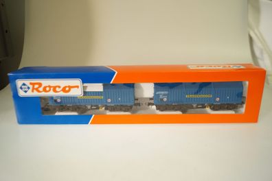 1:87 Roco 44076 2x Teleskophaubenwagen Transwaggon, neuw./ovp