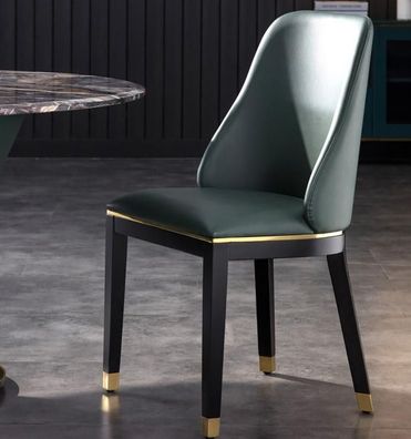 Stuhl Stühle Design Lehnstuhl Holz Polster Klassische Esszimmer Möbel Echtholz