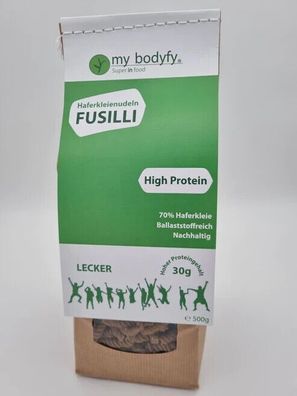 8,33 €/ kg | my bodyfy Haferkleienudeln Fusilli 6x 500g