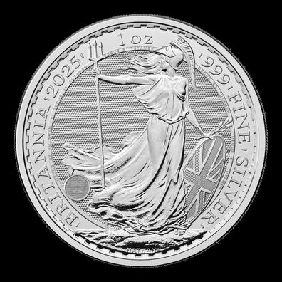 Groß-Britannien 1 oz. Unze Silbermünze 999 Britannia 2025 - Neuware mit Motiv Charles