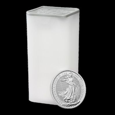 25x1 oz. Unze Silber Britannia 2025 - 2 Pfund Silbermünze 999 - Motiv Charles