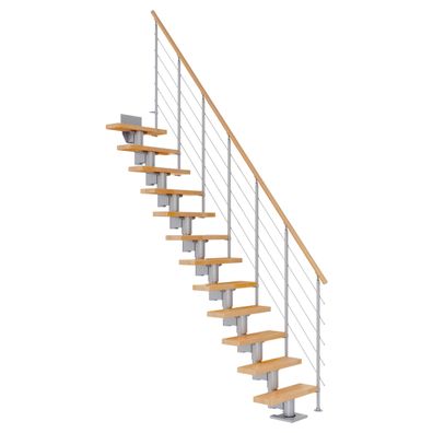 Dolle Mittelholmtreppe Dublin Gerade aus Buche lackiert 65 cm breit fuer GH 278–33