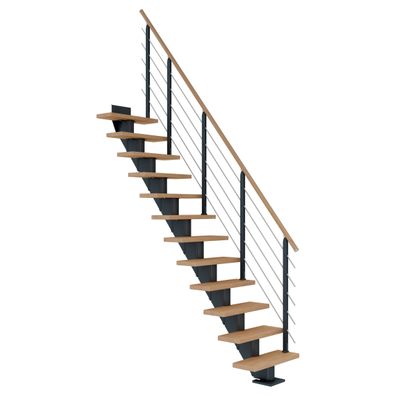 Dolle Mittelholmtreppe Frankfurt Gerade Eiche weis, geoelt 65 cm breit fuer GH 259 ?