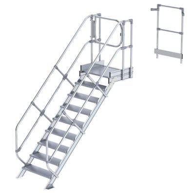 MUNK Treppen-Modul 3120mm Plattformoberkante Aluminium geriffelt 15 Stufen