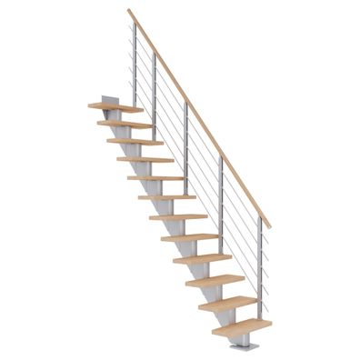 Dolle Mittelholmtreppe Frankfurt Gerade Eiche weis, geoelt 65 cm breit fuer GH 240 ?