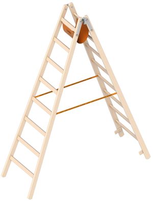 Layher 1038 Holzstehleiter 2x8 Sprossen
