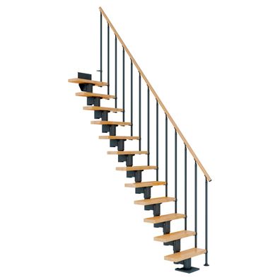 Dolle Mittelholmtreppe Dublin Gerade aus Buche lackiert 75 cm breit fuer GH 278–33