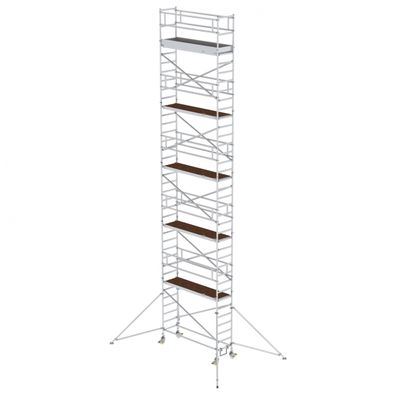 MUNK Aluminium-Rollgeruest mit Ausleger 2,45x0,75m Plattform 12,35m AH