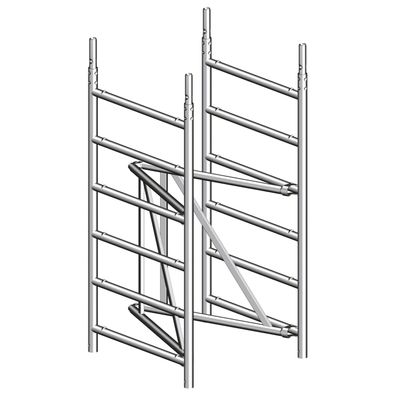 Layher Zifa Grundgeruest ohne Rollen Standleiter 0,75m Breit