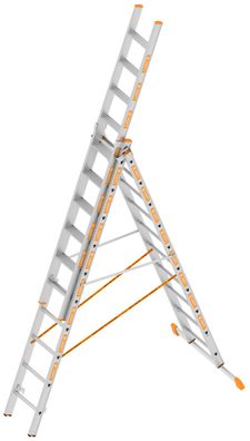 Layher TOPIC 1041 Allzweckleiter mit rutschhemmenden R12 3x10 Stufen