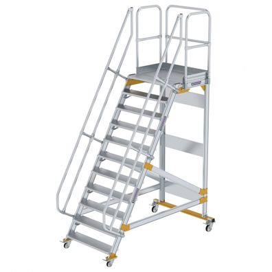 MUNK Plattformtreppe fahrbar 60EUR Stufenbreite 1000mm 11 Stufen