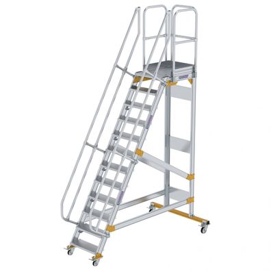 MUNK Plattformtreppe fahrbar 60EUR Stufenbreite 600mm 12 Stufen