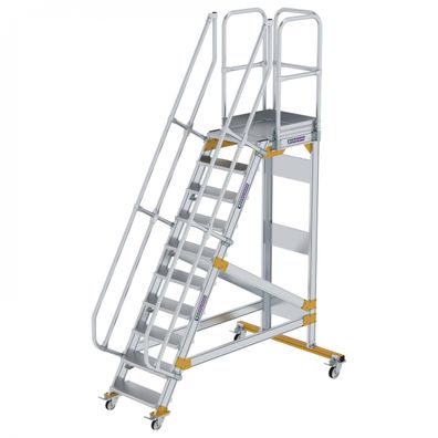 MUNK Plattformtreppe fahrbar 60EUR Stufenbreite 600mm 10 Stufen