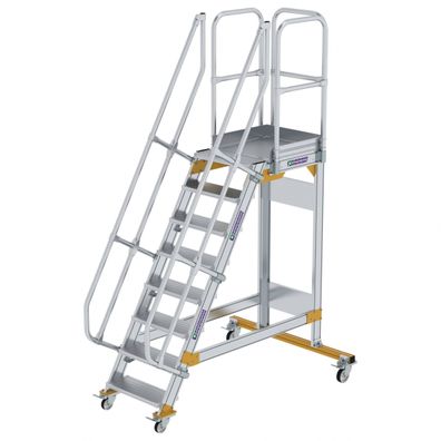 MUNK Plattformtreppe fahrbar 60EUR Stufenbreite 600mm 8 Stufen