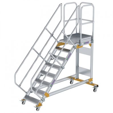 MUNK Plattformtreppe fahrbar 45EUR Stufenbreite 600mm 8 Stufen