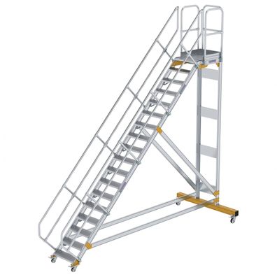 MUNK Plattformtreppe fahrbar 45EUR Stufenbreite 600mm 18 Stufen