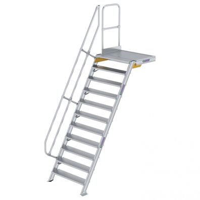 MUNK Treppe mit Plattform 60EUR inkl. einen Handlauf, 1000mm Stufenbreite, 11 Stufen